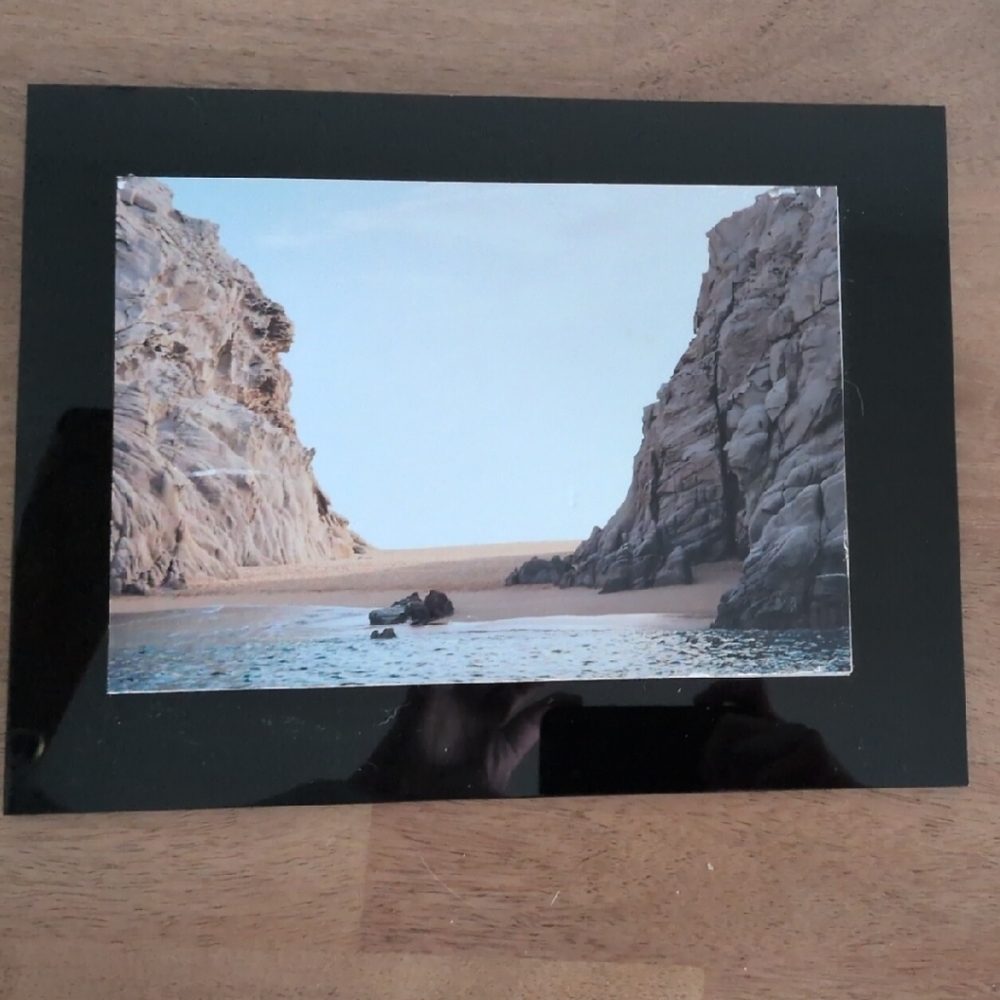 Scenic Coastal Wall Art in Black Frame